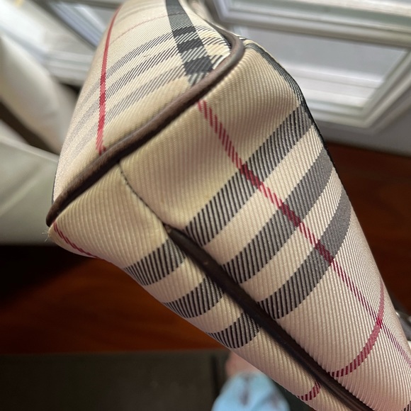 Burberry Nova Check Leather Trim Square Bag - Picture 11 of 16